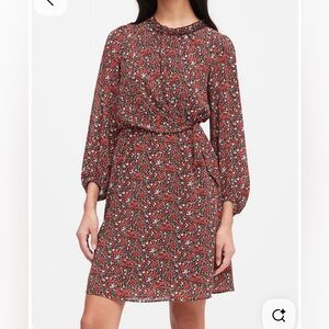 Banana Republic Tie Waist Print Dress